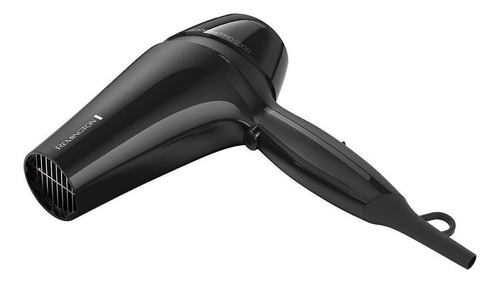 Secador De Pelo Remington D12a 2200w 3 Niveles Iones + Acces Color Negro