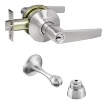 Comprar Cerradura Chapa Manija Alcoba + Tope Magnético Plateado