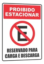 Comprar Placa Em Pvc_50x70 - Proibido Estacionar Carga E Descarga