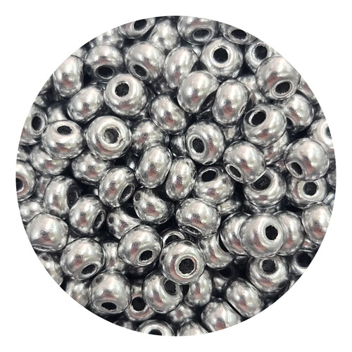 Chaquiron Calibrado Checo 5/0 Y 6/0 Colores Varios 100 G 6/0 01700 Plateado Metálico 2.1 Mm 4.1 Mm