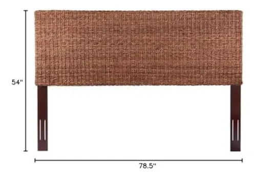 Cabecero Panel Hojas Banana 78 5 Madera Miel-marrón Oscuro