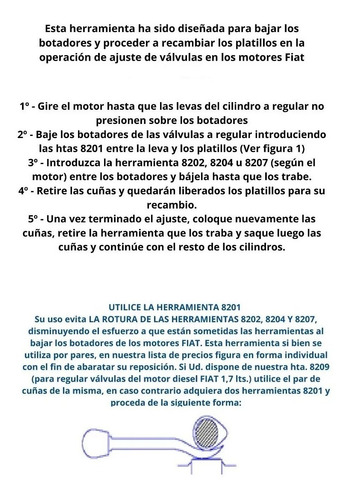 Imagen 2 de 10 de Herramienta P/ Comprimir Resortes De Valvulas De Fiat 128