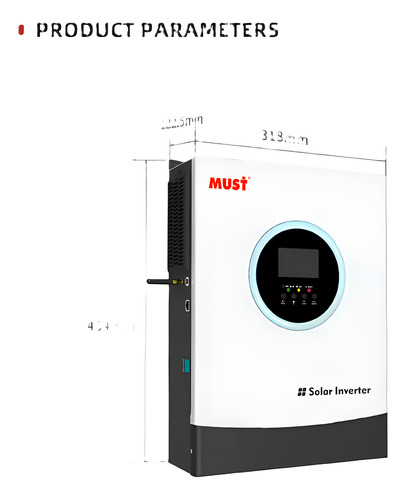 Inversor Must Pv18-5548prem Off Grid 5.200w Pro 450v 48 Vdc
