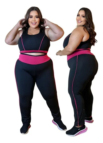 Roupa ginastica plus store size comprar