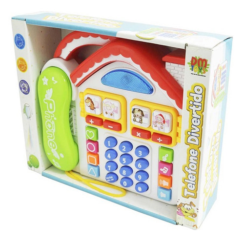 Telefone Divertido Casa Com Som E Luz Dm Toys Dmt2961