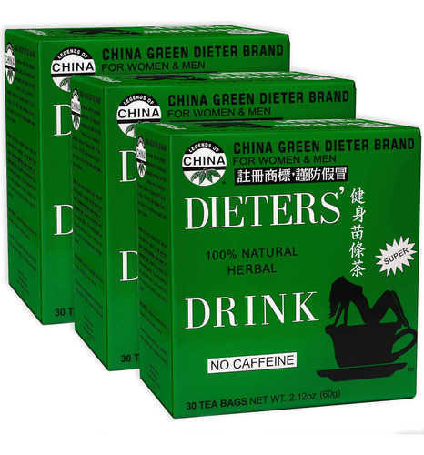 Té Uncle Lee's Para Pérdida De Peso, 30 Sobres, Paquete De 3