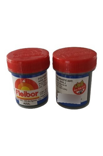 Colorante En Pasta Fleibor 15gr Azul X2u