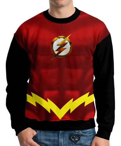 Moletom The Flash Infantil Unissex Herois Roupas Blusa