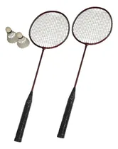 Comprar Kit Badminton 5 Peças - 2 Raquetes, 2 Petecas E 1 Bolsa Cor Preto