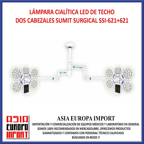 Lámpara Cialítica Led De Techo Dos Cabezales 