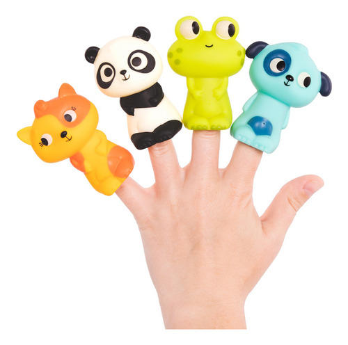 Titeres De Dedos Infantil Bebe Apto Bañera Pinky Pals Battat
