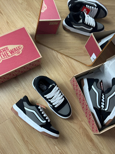 Zapatillas Vans Hylane Nineties Negra Gris Unisex Importada