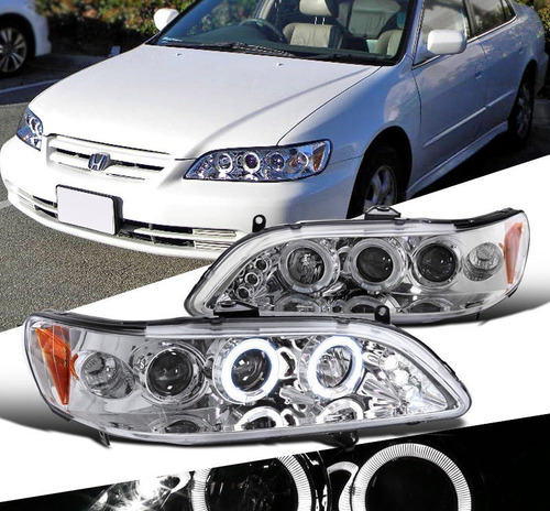 Honda Accord 1998 - 2002 Juego Faros Con Ojo De Angel F/crom