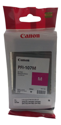 Tinta Canon Imageprograf Ipf670 Magenta Pfi-107m 130ml