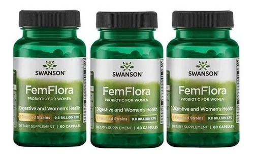 Probioticos Para La Mujer Fem Flora Pack 3x Envio Gratis