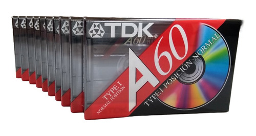 Cassette Para Audio 60 Min Original X 10 Unid.  - Tdk A60