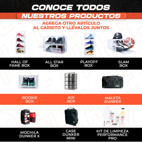 Caja Zapatos Tenis Zapatera Puerta Lateral Hall Of Fame 12pz Color Transparente
