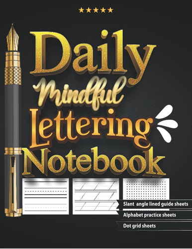 Libro: Daily Mindful Lettering Notebook: Cursive Handwriting