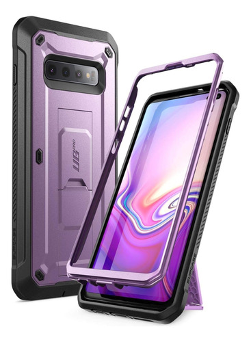 Carcasa Galaxy S10 Plus Funda 360 Violeta Con Marco Con Clip