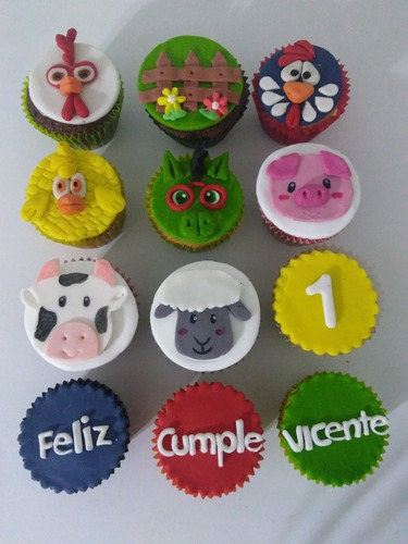 Cupcakes Decorados La Granja De Zenon, La Granja, Animales