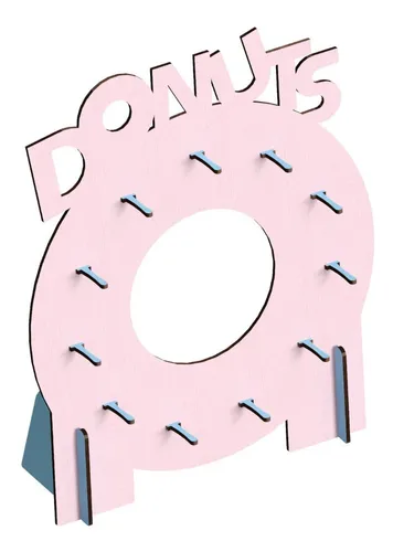 Soporte De Dulces Donas En Madera Exhibidor