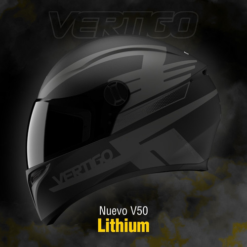 Imagen 6 de 8 de Casco Moto Integral Vertigo V50 Lithium Visor Oscuro. Tienda