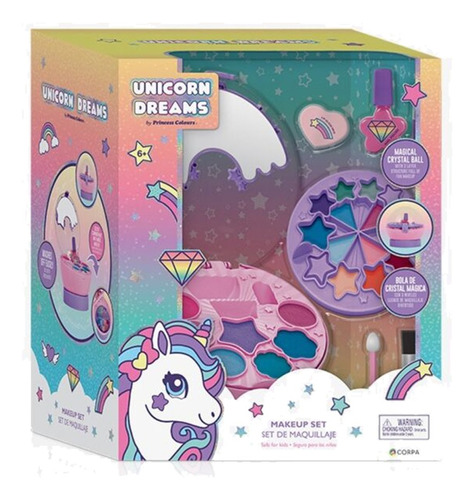 Set De Maquillaje Unicorn Dreams Infantil Bola Cristal Caja