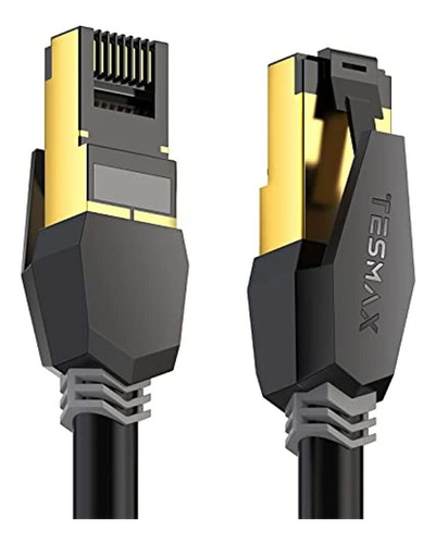 Cable Ethernet Cat 8 6ft, Tesmax 26awg 40gbps 2000mhz Cable 