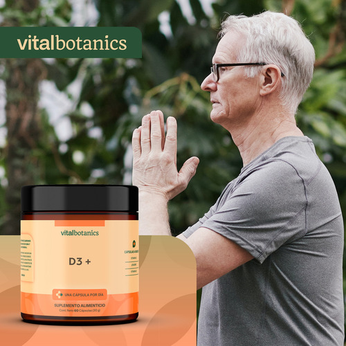 Vitalbotanics Vitamina D3 + Con 60 Capsulas De 500mg Sabor SPMT_D3_60