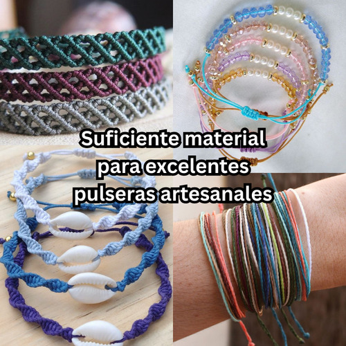 Rollo Hilo Chino 0.8mm Insumo De Bisutería Todo Los Colores Gris Claro