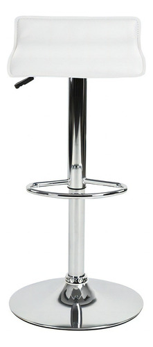 Set de 2 Bancos Modernos Blancos Giratorios 360° Altura Ajustable Homemake Furniture