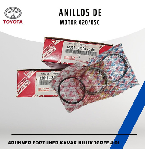 Anillos Motor Toyota 4runner/fortuner/tacoma/hilux 1grfe 050