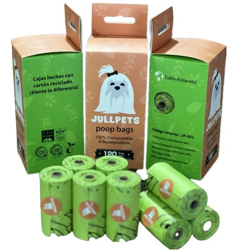 360 Bolsas Compostable Biodegradables Para Mascotas Jullpets