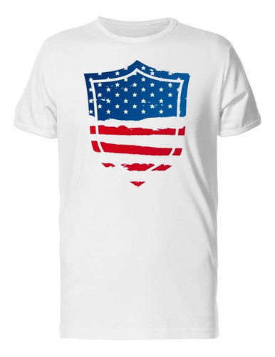 Escudo Con La Bandera De Los Usa Camiseta De Hombre