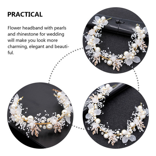 Joyería Para El Cabello Para Bodas, Diadema Con Perlas Y Dia