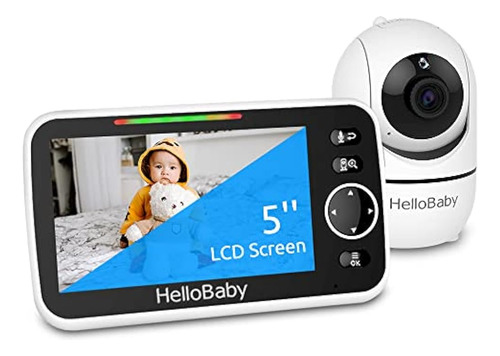 Monitor Hola Baby, tela de 5 polegadas, vídeo Pan-tilt-Zoom para bebês