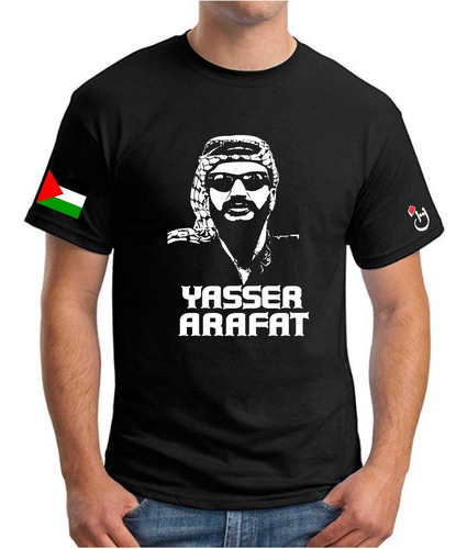 Palestina Yasser Arafat. Remera Algodón Premium. Habibis