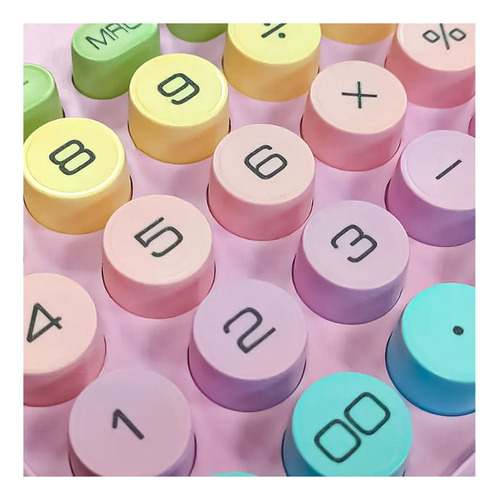 Calculadora Escolar Kawaii Solar 12 Dígitos Color Crema
