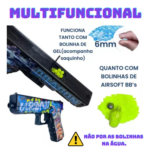 Arminha De Bolinha De Gel Com Laser Orbiz Brinquedo