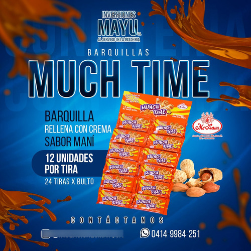 Barquilla Galleta Munch Time Tiras 12 Und Mc Laws 