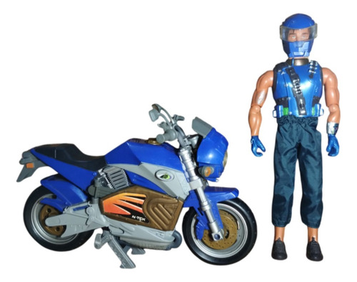 Max Steel Con Vehículo Mx9 N-tek Cycle Coleccionable (Usado)