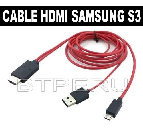 Cable Hdmi Para Samsung Galaxy S3 I9300 Hdmi Tv Micro Usb