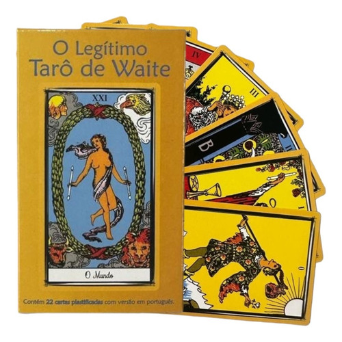 O Legítimo Taro Waite 22 Cartas Plastificadas Com Manual