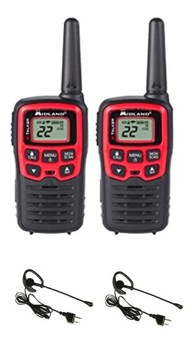 Pack De 2 Radios Handy Midland T31 Vp 3 Km + 2 Manos Libres