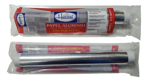 Rollo Papel Aluminio Hogareño 30 Cm X 5 Mts Hornal X 4 Un