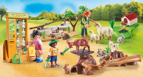 Playmobil Regalo Zoológico +18 Animales 4 Figuras 63pc 71191 Zoológico Animales