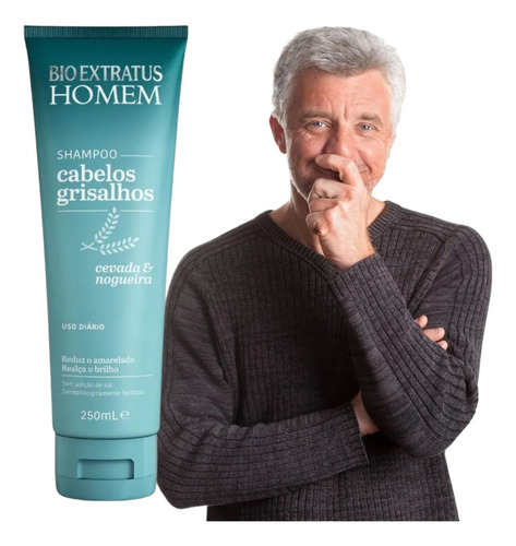Kit 2 Shampoo Grisalho Homem 250ml