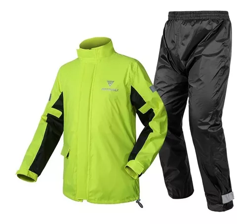 Traje De Lluvia Para Moto SULAITE Chubasquero Moto + Pantalón de Lluvia con  Cubrezapatos Verde (XL)