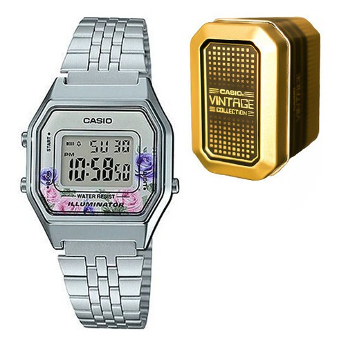 Reloj Casio Retro Dama La680 Flores Mitad Edicion Limitada