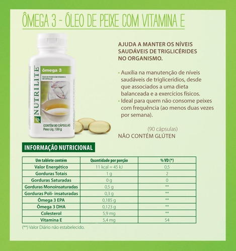Aceite de pescado: triglicéridos saludables Omega 3 Nutrilite